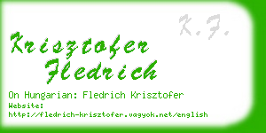 krisztofer fledrich business card